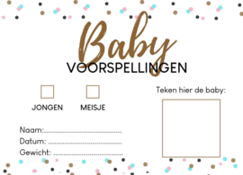 Babyshower invulkaarten