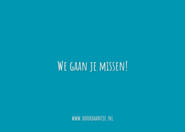 Afscheid collega invulkaarten A5