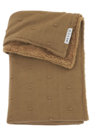 Deken Wieg Fleece Mini Knots Toffee 75x100cm
