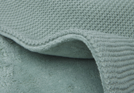 Deken Wieg Fleece Basic Knit Forest Green 75x100cm