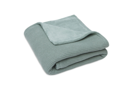 Deken Wieg Fleece Basic Knit Forest Green 75x100cm