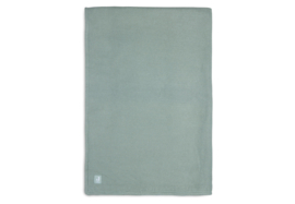 Deken Ledikant Fleece Basic Knit Forest Green 100x150cm