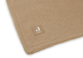 Deken Ledikant Fleece Basic Knit Biscuit 100x150cm