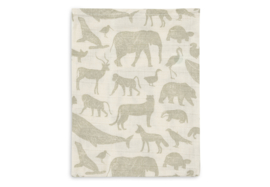 Washandje Hydrofiel Animal Olive Green 3-Pack