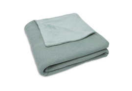 Deken Ledikant Fleece Basic Knit Forest Green 100x150cm