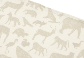 Hydrofiele Doek Animal Nougat 70x70cm 3-Pack