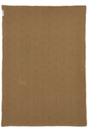 Deken Wieg Fleece Mini Knots Toffee 75x100cm