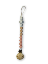 Chewie Clip - Rose/Pale pink/Marble