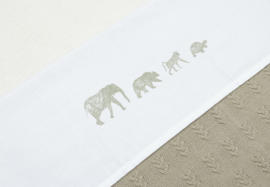 Laken Wieg Animal Olive Green 75x100cm