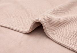 Deken Wieg Fleece Basic Knit Wild Rose 75x100cm