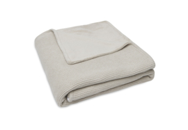 Deken Ledikant Fleece Basic Knit Nougat 100x150cm
