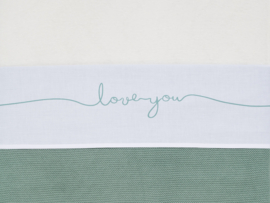 Laken Ledikant Love You 120x150cm Stone Green