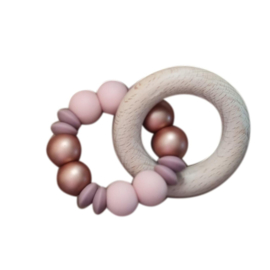 Lentil Rattle Sparkle - Rose Gold