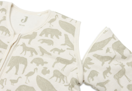 Slaapzak Met Afritsbare Mouw Animals Olive Green