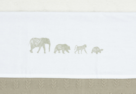 Laken Ledikant Animal Olive Green 120x150cm