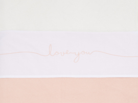 Laken Ledikant Love You 120x150cm Pale Pink