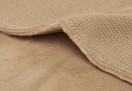 Deken Ledikant Fleece Basic Knit Biscuit 100x150cm
