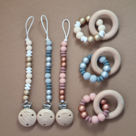 Lentil Rattle Sparkle - Rose Gold