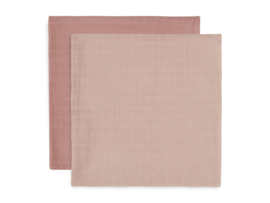 Hydrofiele doek Bamboe Katoen 115x115cm Pale Pink 2-Pack