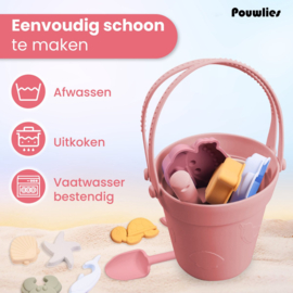 Siliconen strandset - roze