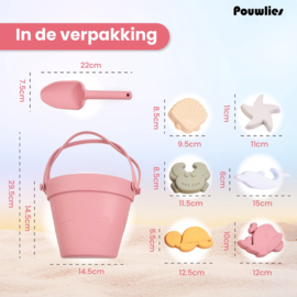 Siliconen strandset - roze