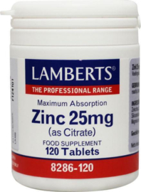 Zinc citraat 25 mg, 120 tabs.