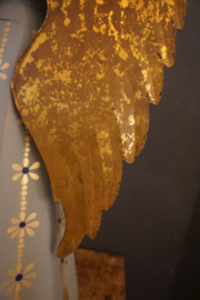 Engel antique groen met hand beschilderd jurkje XL