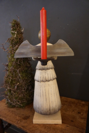 Engel met trompet (met kaarsenhouder) XL