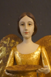 Engel antique goud met schaal