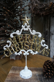 Ornament Merry Christmas (wit/goud)