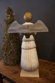 Engel met trompet (met kaarsenhouder) XL