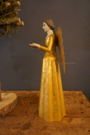 Engel antique goud met schaal