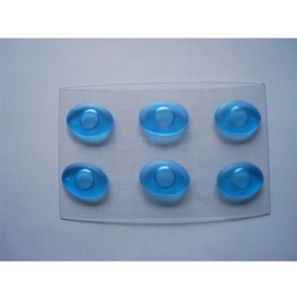 Blauwe siliconen ringen per 6 (eigen merk)  1 vel