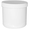 Plastic potje wit met schroefdop 350 ml  1 stuks