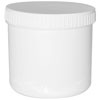 Plastic potje wit met schroefdop 350 ml  1 stuks