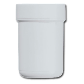 Plastic potje wit met schroefdop 20 ml  1 stuks