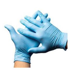 Abena nitrile-handschoen poedervrij - M   BLAUW 100 stuks  1 doos