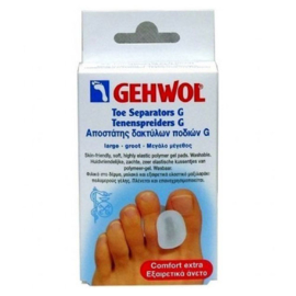 Gehwol teenspreider H-model Gel maat-L per 3 stuks in doosje.