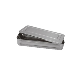 RVS Instrumentendoos met deksel "Profi-Line" ca. 18 x 8 x 4,5 cm  1 stuks