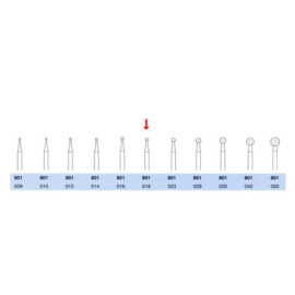 Busch diamantfrees bolkop middelgrof (801 018)  1 stuks