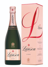 Champagne Lanson « Le Rosé Brut » Montagne de Reims, 75 cl., in geschenkdoos