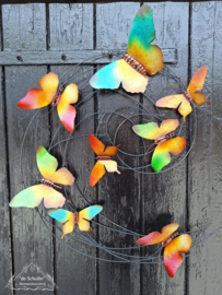 Muurhangers met vlinders (kleurig of pastel)