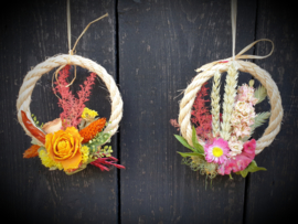 Ringetjes met droogbloemen