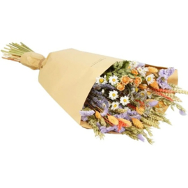 Droogbloemen: veldboeket - lavendel perzik