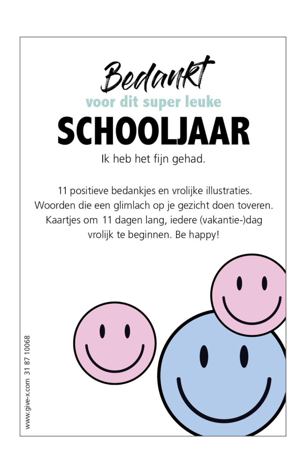 Juf/meester geschenken: Zakje Schooljaar 10 st.