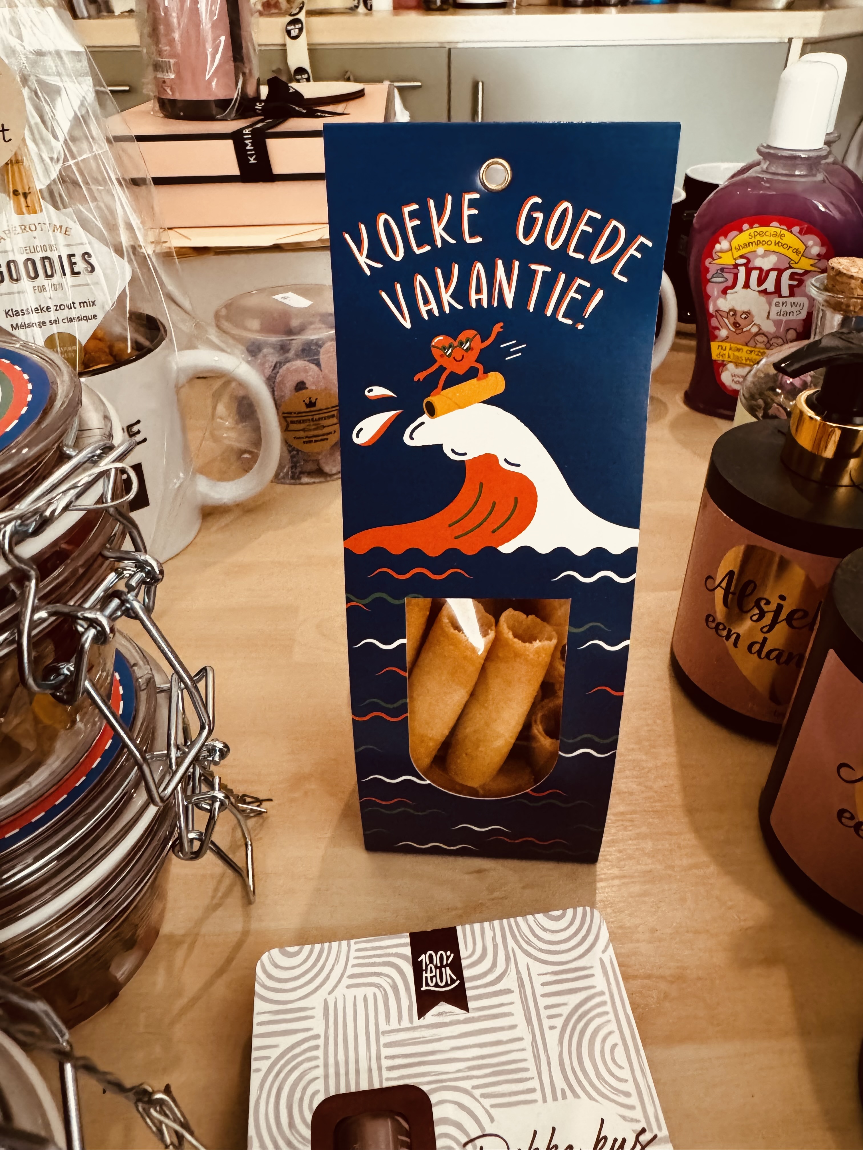 Juf/meester geschenken zakje koekjes