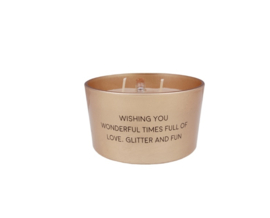 FLESSENPOST KAARS - WISHING YOU WONDERFUL TIMES FULL OF LOVE, GLITTER AND FUN - WINTER WOOD