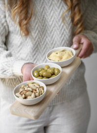 SERVING SET SAAR GRIJS EN ZANDKLEUR