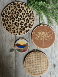 Muurhangerset panter cognac