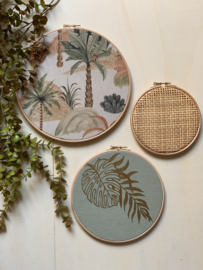 Muurhangerset palm green